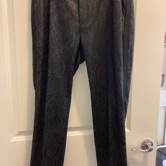 NWT Cream pants European size 42, size 16 black with silver detail - Picture 1 of 10
